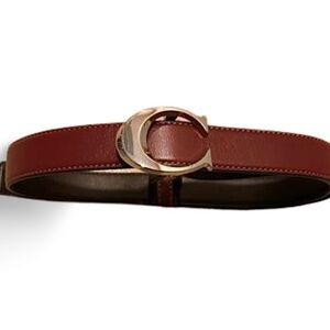 Coach Women's Magenta Leather Belt